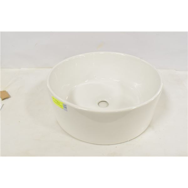 NEW ROUND WHITE BASIN