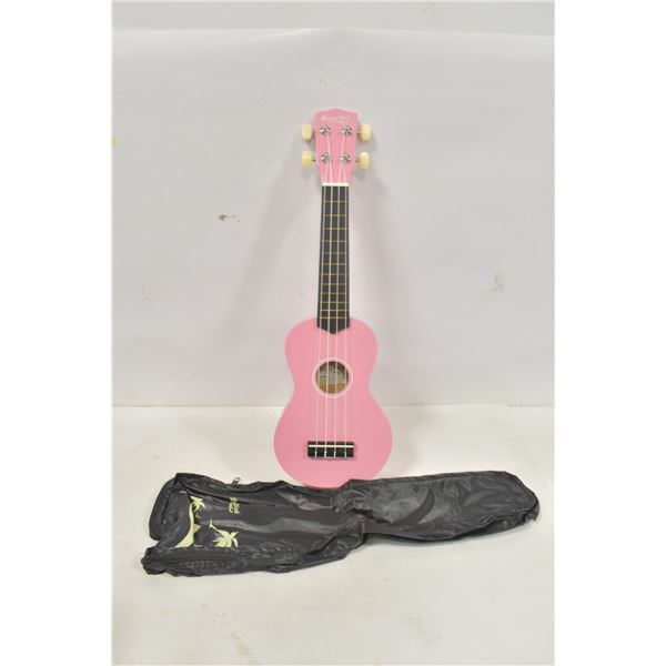 NEW STRONG WIND PINK UKULELE WITH CARRY-ALL CASE