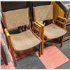 Image 1 : 2 PCS SOLID WOOD CUSHION CHAIRS