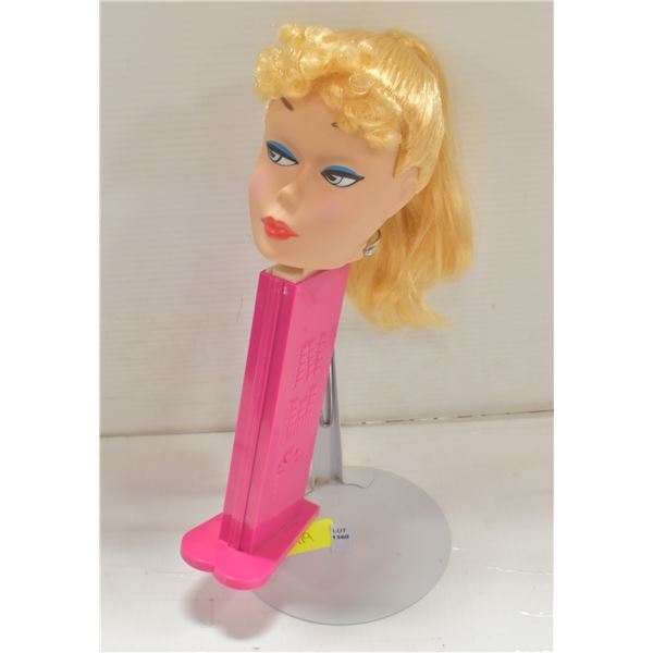 GIANT BARBIE PEZ DISPENSER (CANDY NOT INCLUDED)