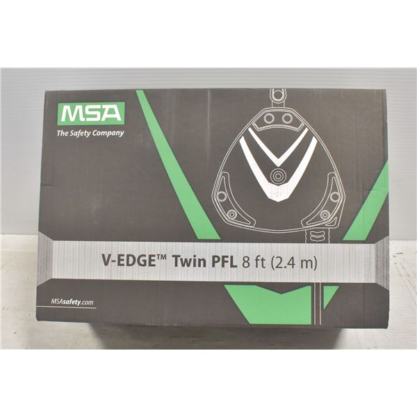 NEW MSA 2.4M V-EDGE TWIN PFL SAFETY LANYARD