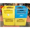 Image 1 : BUNDLE OF 4 HEAVY DUTY PLASTIC STORAGE CRATES