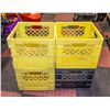 Image 1 : BUNDLE OF 4 HEAVY DUTY PLASTIC STORAGE CRATES