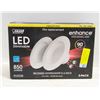 Image 1 : NEW FEIT LED RECESSED DIMMABLE POTLIGHTS 2 PACK