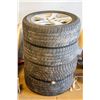 Image 1 : HONDA ALUMINUM 4 BOLT MICHELIN TIRES P195/60R15