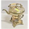 Image 1 : ANTIQUE 2-PIECE SILVER PLATED HOT WATER POT ON
