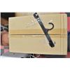 Image 1 : BOX OF NEW PANT HANGERS BLACK PLASTIC