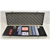 Image 1 : POKER CHIP CASE C/W KEYS, PLAYING CARDS AND CHIPS