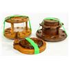 Image 1 : BOX WITH 2 ANTIQUE PIPE CADDIES, AND ASHTRAY WITH