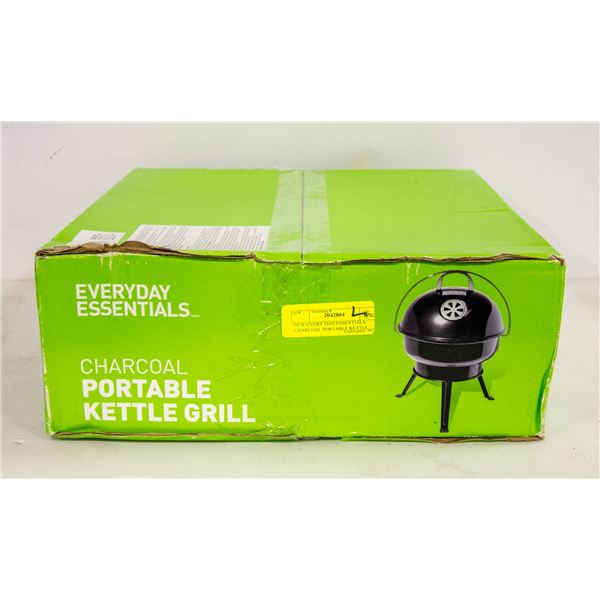 NEW EVERY DAY ESSENTIALS CHARCOAL PORTABLE KETTLE