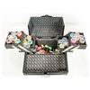Image 1 : BLACK METAL STORAGE BOX FULL OF NAIL DECORATIONS