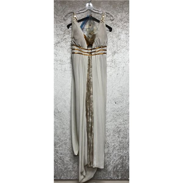 "Superheroes Show" Season 3 EP 6 Helen of Troy full-length dress w/ golden bracelets