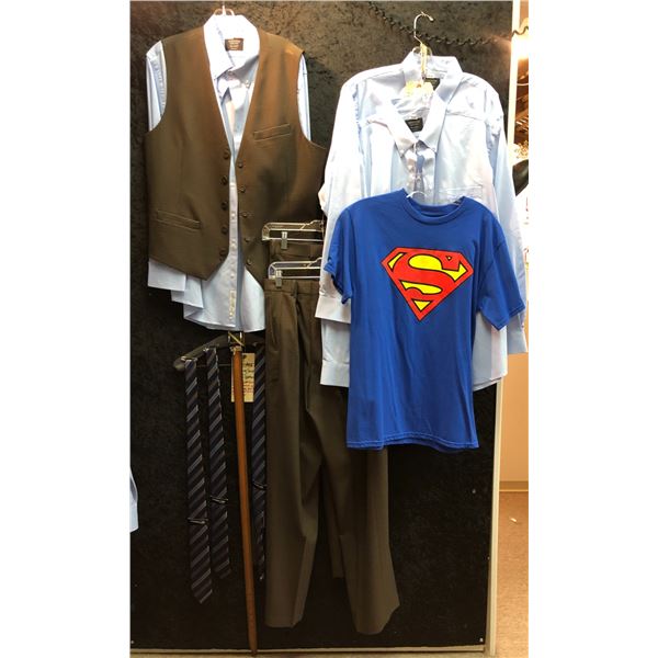 "Superheroes Show" Season 1 EP 8 #2 Hero (played as Superman) normal outfit - includes 3 shirts/ 2 p