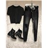 Image 1 : "Superheroes Show" Season 4 EP 3 Punk broken down outfit - includes t-shirt/ pair of jeans/ punk acc