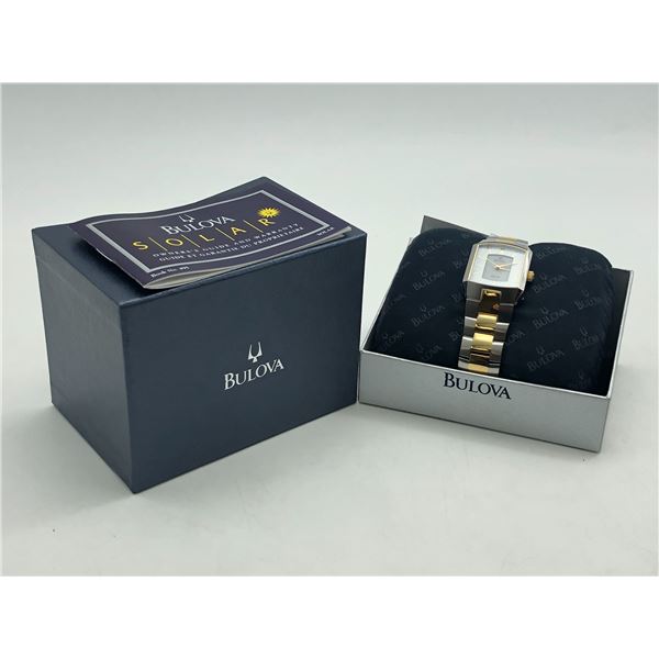 NEW Bulova men's silver & golden wrist watch (new in box)