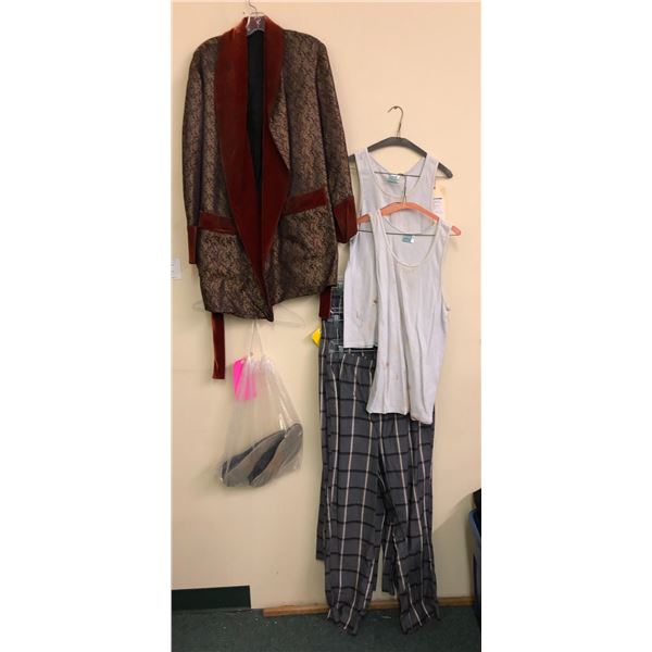 "Superheroes Show" Season 2 EP 16 RIP Hunter outfit - includes 3 pajama pants/ smoking jacket/ 2 tan