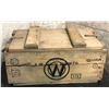 Image 1 : "Snowpiercer" - Wooden ammo crate w/ Wilford's logo stamp (approx. 23in wide x 14in depth x 11in hei