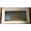 Image 2 : "The horror show " - The Morilla company canvas panel framed ship model decorative wall hanging