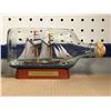Image 2 : "The horror show" - Group of 4 decorative ship models in glass bottles