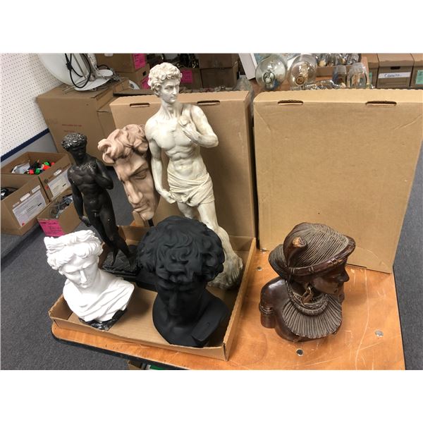 "The horror show" - Group of assorted greek & native decorative sculptures