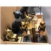 Image 3 : "The horror show" - Group of assorted Egyptian decorative figures - includes book ends / cat figures