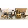 Image 1 : "The horror show" - Group of assorted brassware & decorative pcs - includes beetles / animal sculptu