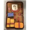 Image 1 : "The horror show" - Vintage self care kit bag w/ one brush / picture / empty containers etc