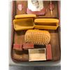 Image 2 : "The horror show" - Vintage self care kit bag w/ one brush / picture / empty containers etc
