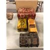 Image 1 : "The horror show" Group of misc set Dec items - includes jewelry boxes / decorative wooden toy car
