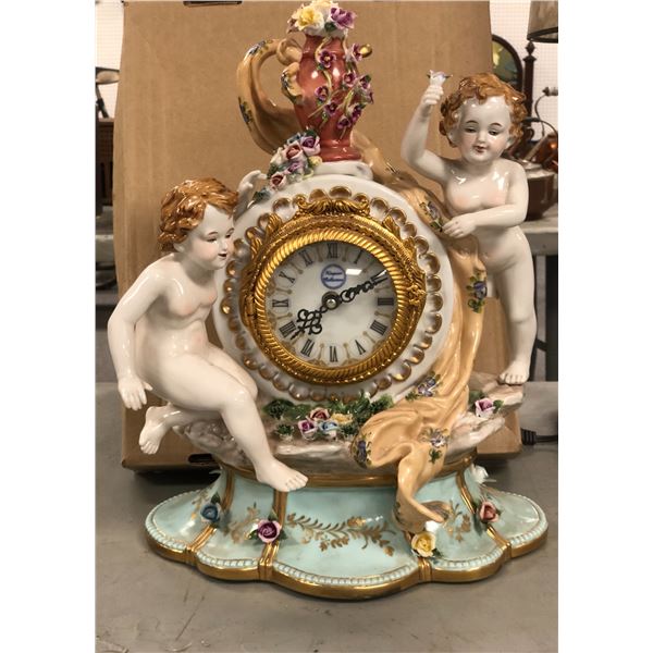 "The horror show" Kingarm collection - German porcelain figurines clock