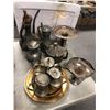 Image 1 : "The horror show" - Large group of assorted metalware & decorative pcs - includes cups / kettle etc