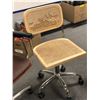 Image 2 : "The Horror Show" Hero's Office - 1 rolling "Mystery Chair" & 1 wicker back chrome rolling chair