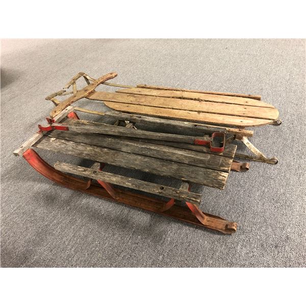  The Horror Show  - Group of 2 vintage downhill sleds