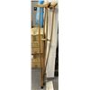 Image 1 : "The Horror Show" - Pair of wooden crutches (approx. 52in tall)