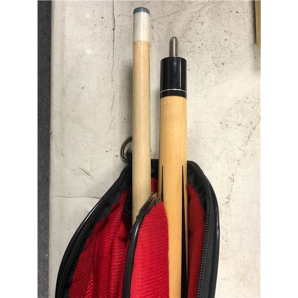  The Horror Show  - 2pc pool cue stick w/ Dufferin leather bag