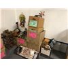 Image 1 : Group of misc. set dec items - includes decorative pieces/ wall hangings/ flower pots/ microphones/ 