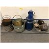 Image 1 : "The Horror Show" - Large group of assorted metal buckets/ enamelware etc.