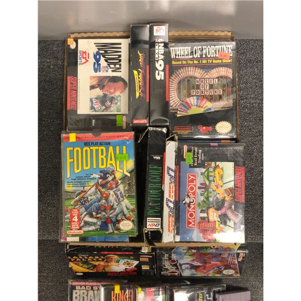 Group of assorted collectible vintage Nintendo new and used games