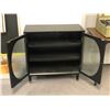 Image 2 : Contemporary black side cabinet (approx 31.5 x 14 x 42 inches high)
