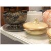 Image 2 : "Midnight Club" - Group of decorative pieces includes bowls withs lids/vases/metalware