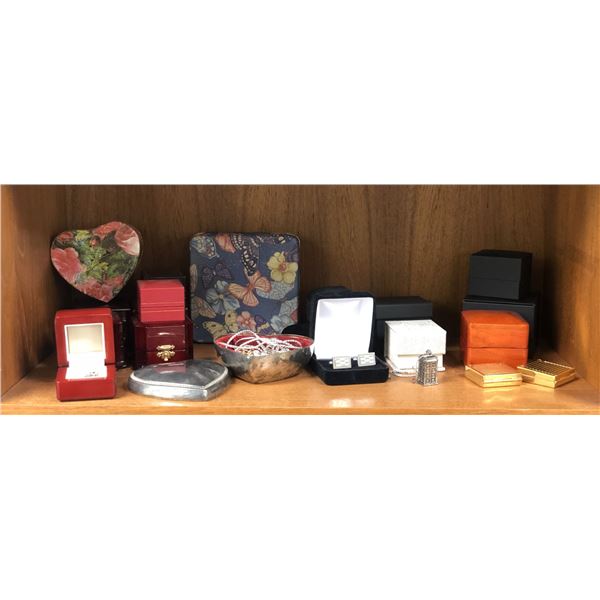 Group of assorted ring and jewelry boxes