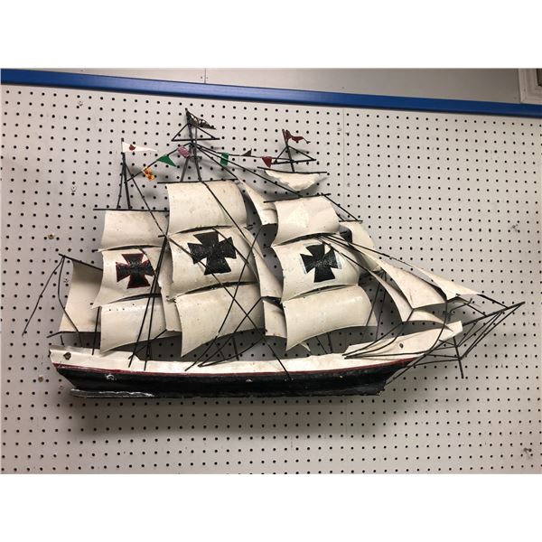 "Horror Show" - Metallic pirate ship decorative wall hanging