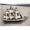 Image 1 : "Horror Show" - Metallic pirate ship decorative wall hanging