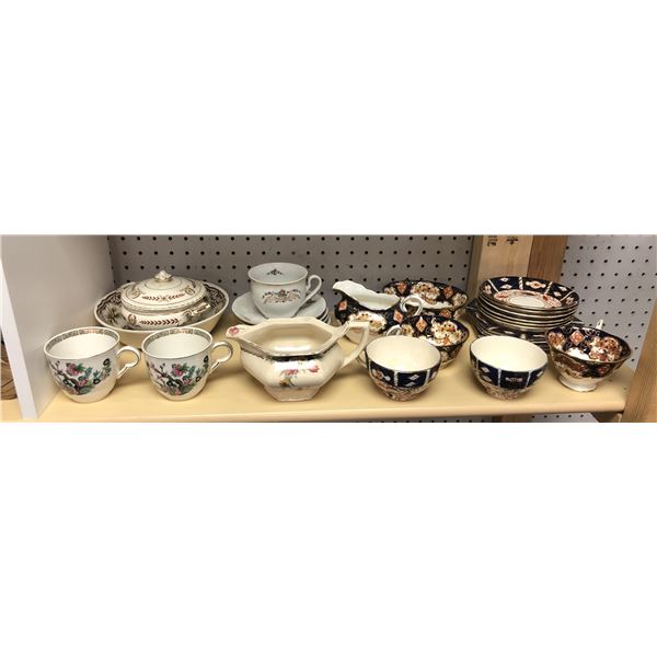 Approx 28 pieces tea cups and saucers set - brands include Royal Ivory/Fine Bohemian/Maddock England