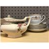 Image 3 : Approx 28 pieces tea cups and saucers set - brands include Royal Ivory/Fine Bohemian/Maddock England
