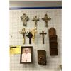 Image 1 : Group of assorted Christianity crosses decorative wall hangings