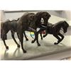 Image 1 : Group of 3 wooden decorative horses (approx. from 10 to 13 inches high)
