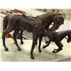 Image 2 : Group of 3 wooden decorative horses (approx. from 10 to 13 inches high)