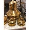 Image 2 : Group of 2 vintage brass lantern oil lamps