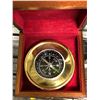 Image 3 : 3 small brass telescopes with wooden boxes - includes mini metal compass w/wooden box